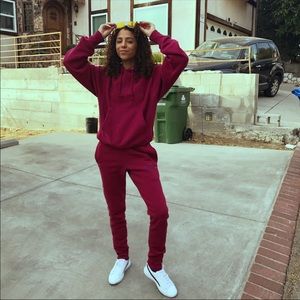 Maroon Champion sweatsuit
